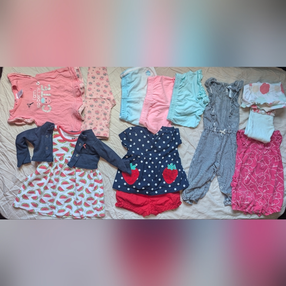 9-12M Girl Clothes Lot Of 13 Pieces